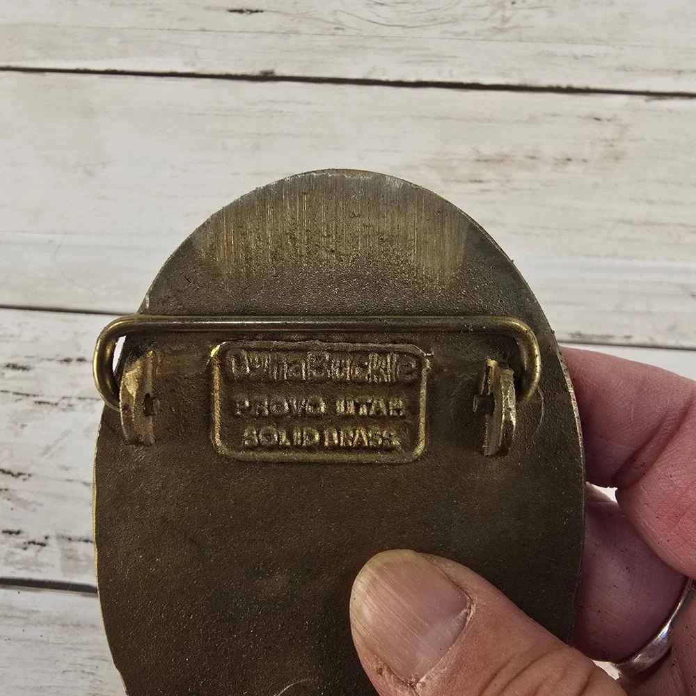 Vintage Titan Steel Corporation Belt‎ Buckle Solid Brass DynaBuckle Provo Utah